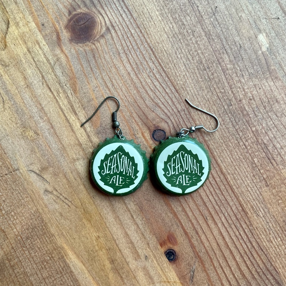 Odell Brewing Seasonal Ale‎ Bottle Cap handmade earrings